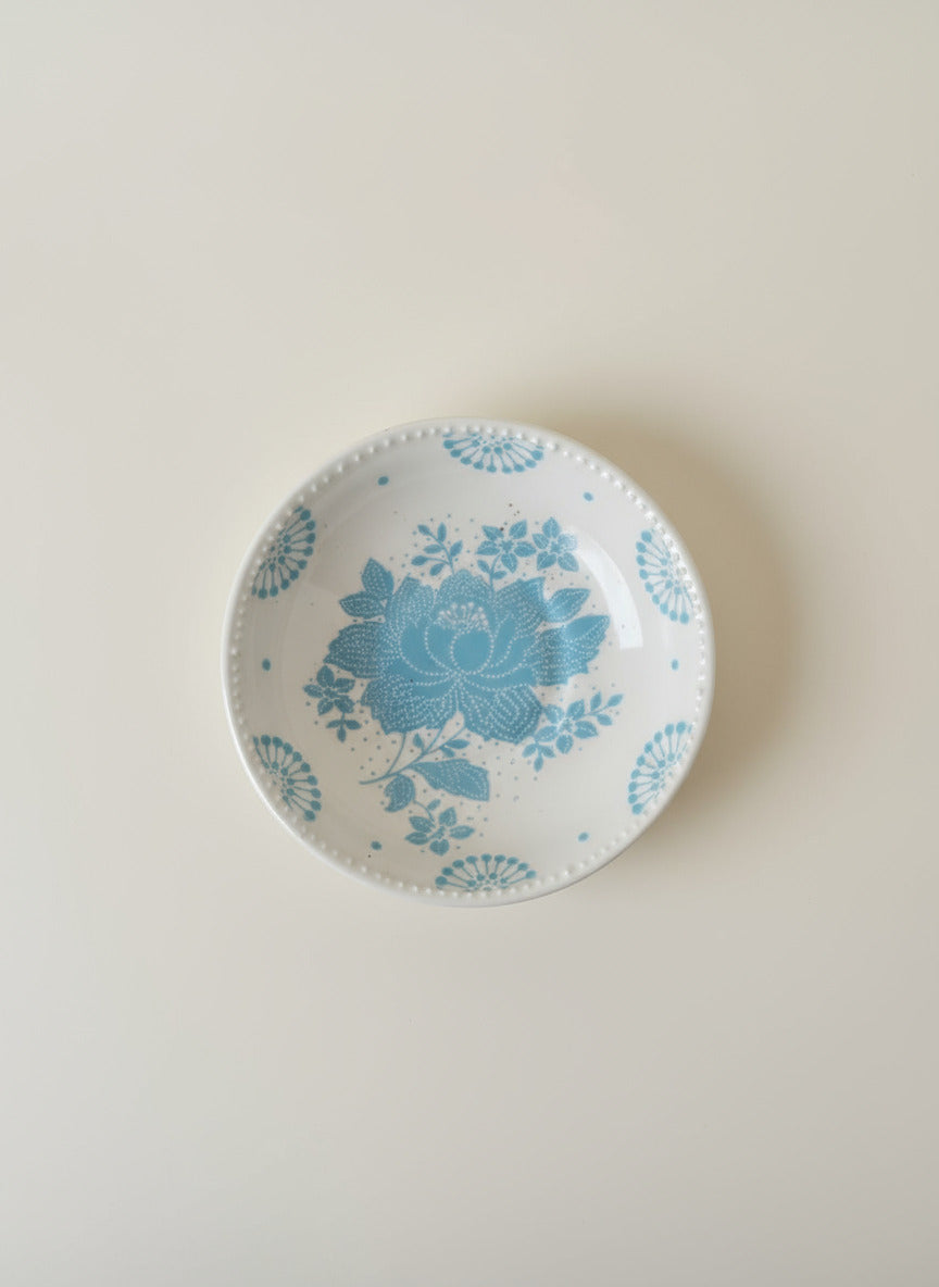 Small Light Blue Round Dish