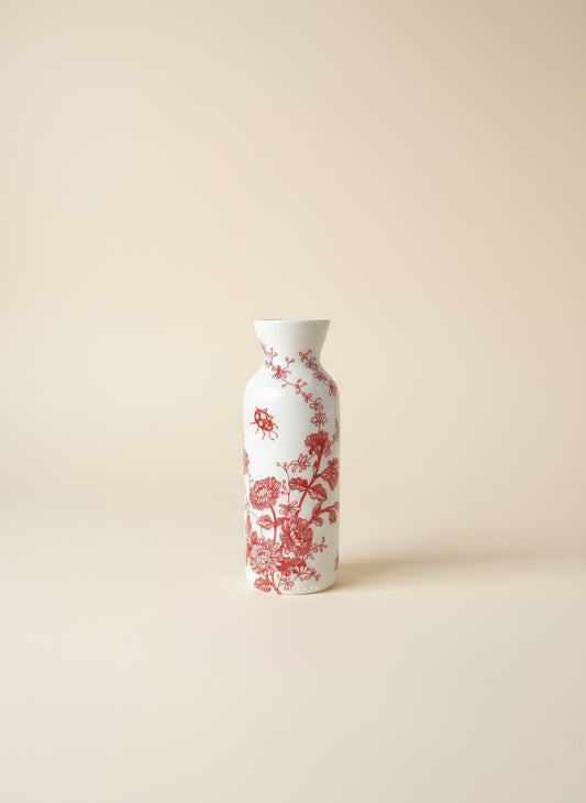 Red Flowers Medium Vase