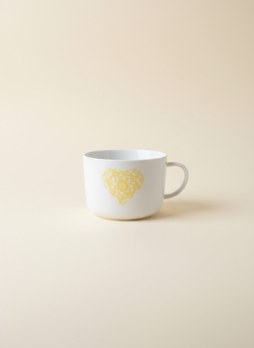 Yellow Heart Fat Cup
