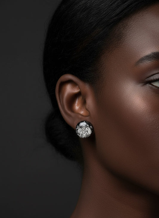 Pen and Ink Protea Studs