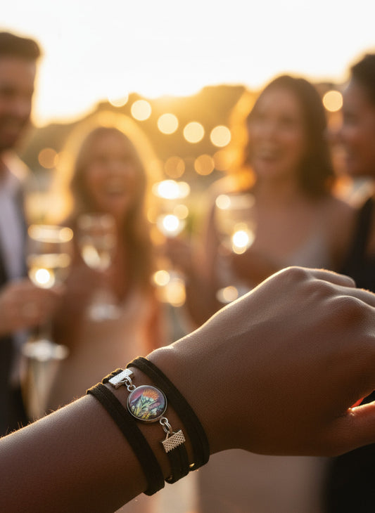 Orange Protea Wrap Bracelet