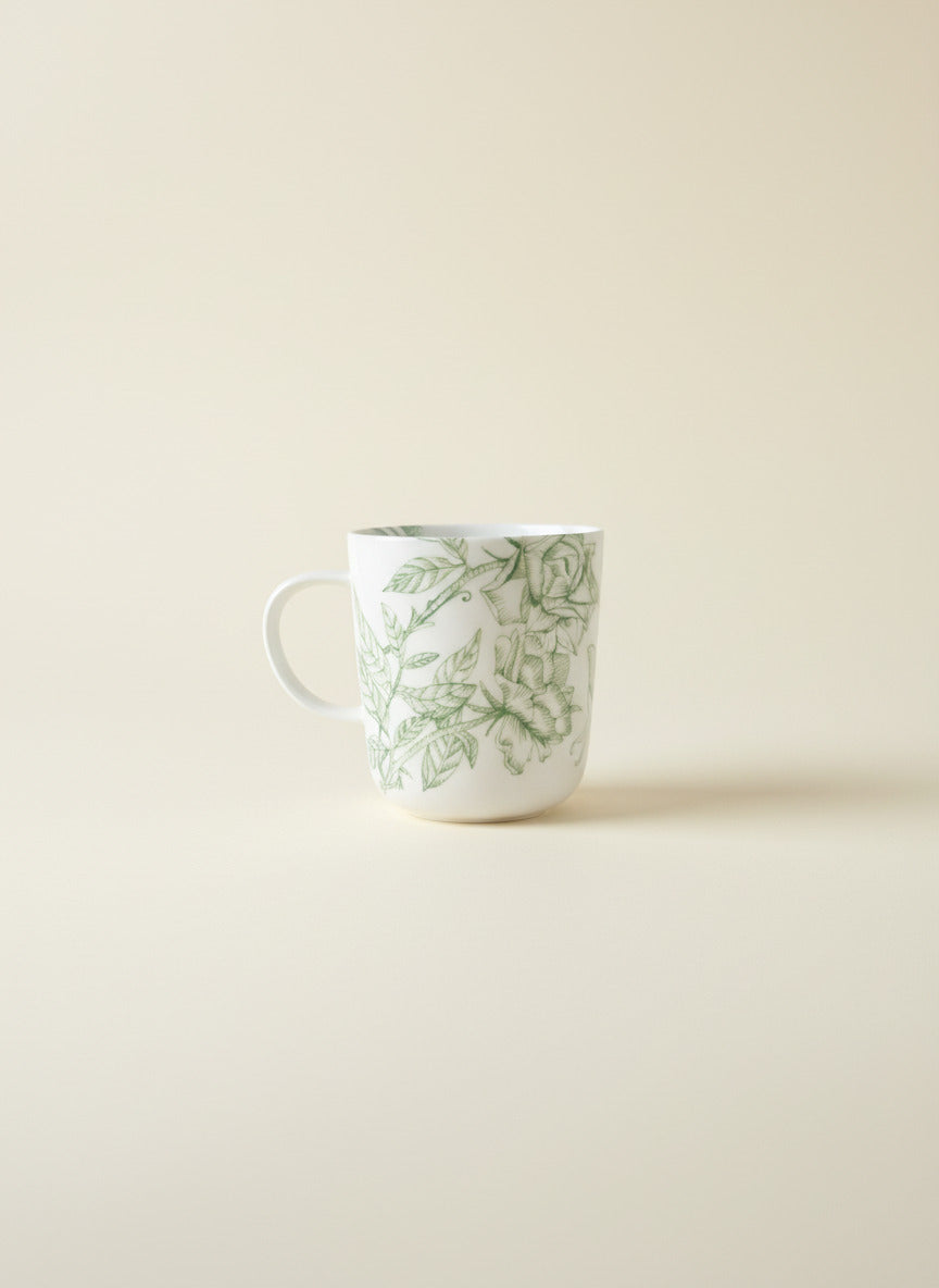 Green Roses Mug