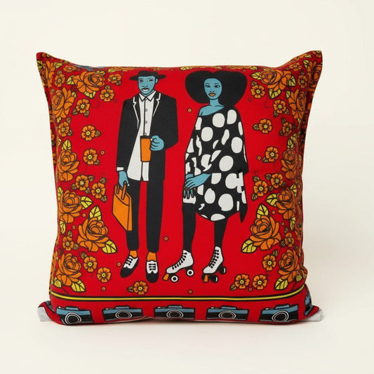 Red Wedding Pillow Cover