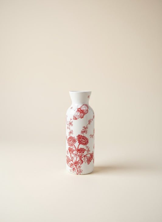 Red Flowers Medium Vase