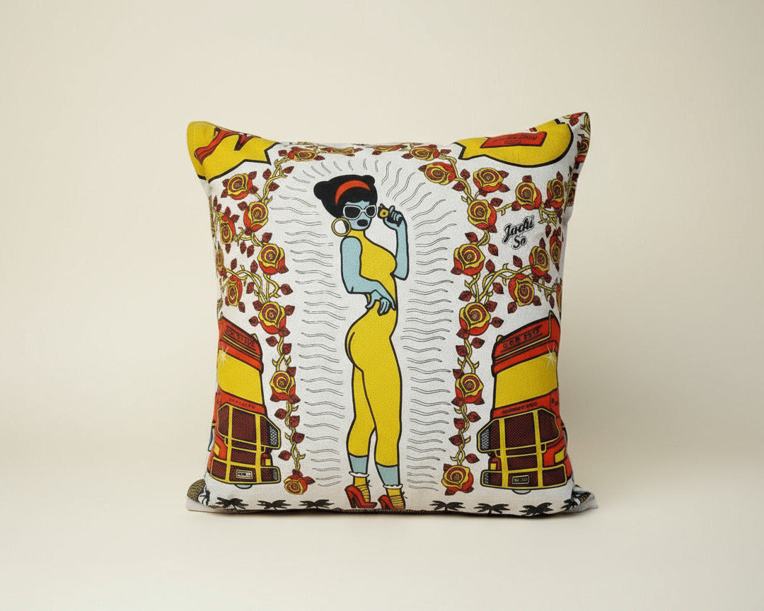 White Cheeky Girl Pillow Case