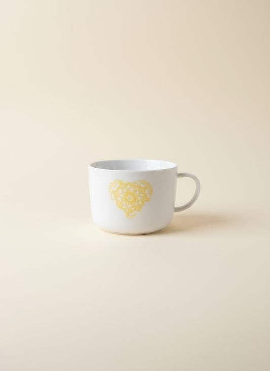 Yellow Heart Fat Cup
